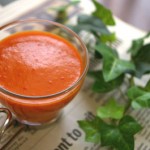 簡単ジュースレシピ／Vol.56～乾燥肌に～「赤い野菜の冷製スープ」