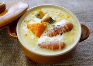 かぼちゃスープの朝食