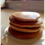 病み上がりはホットケーキで朝ごはん