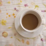 コーヒーとテーブルクロス
