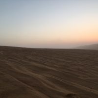 砂漠の初日の出