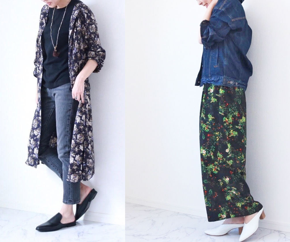 春に着たい♪花柄+今年っぽいミュールの足元コーデ術3つ