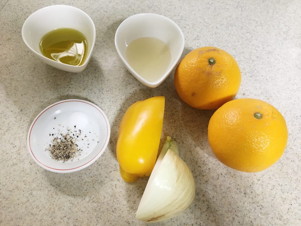 柑橘系シトラスマリネの材料