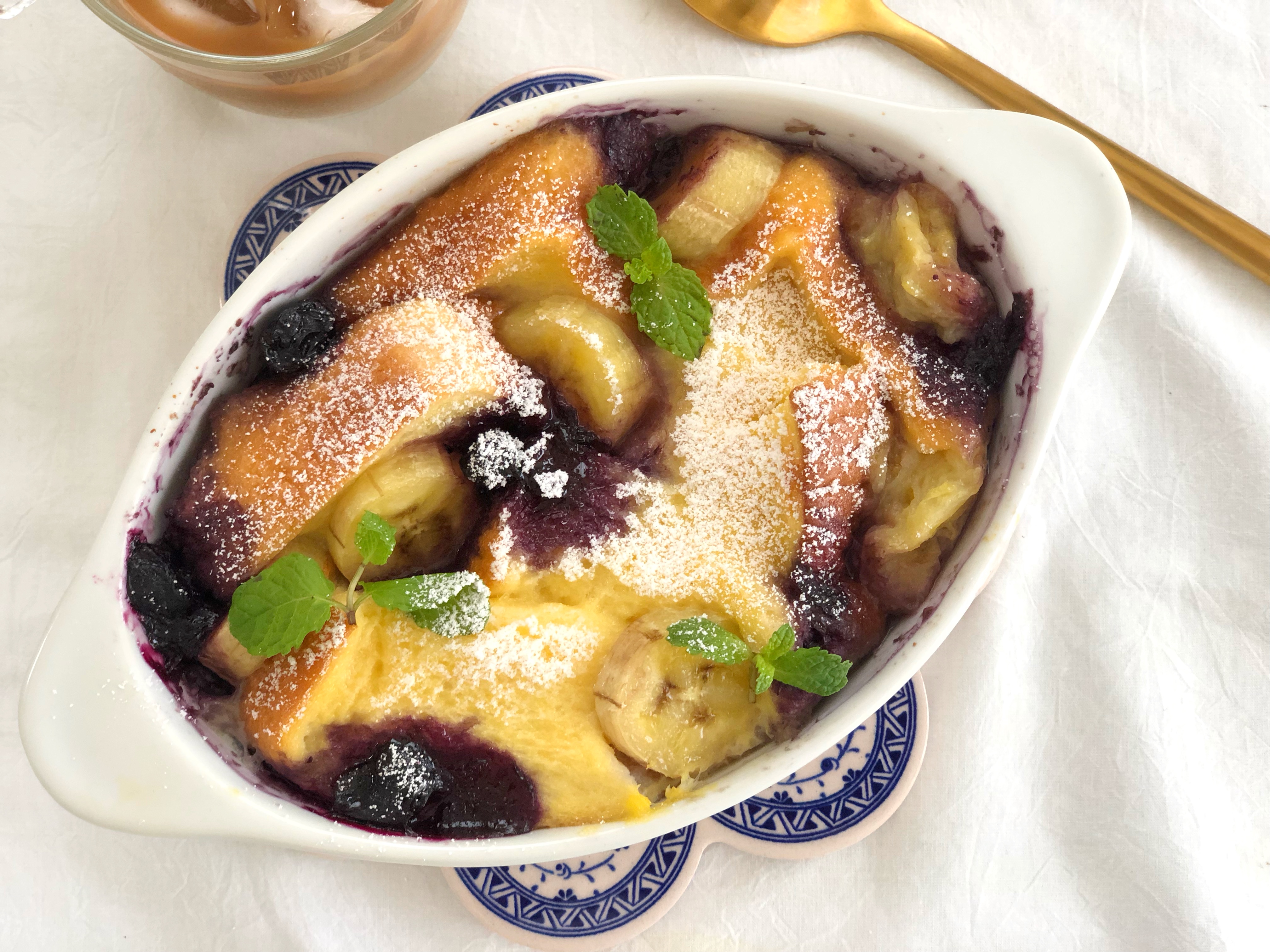 レンジにおまかせ 時短カンタン バナナのパンプディング 朝時間 Jp