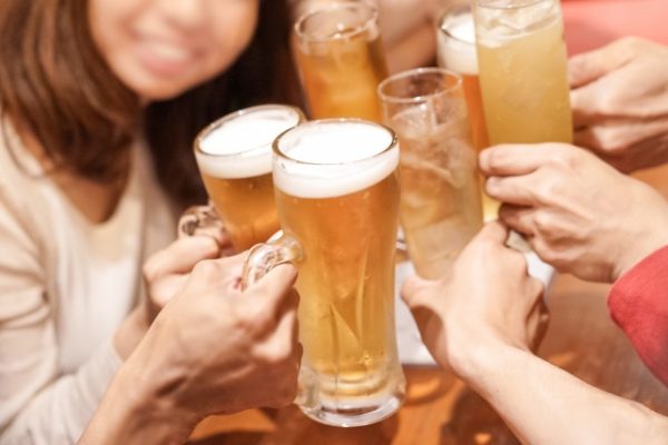 ビールで乾杯