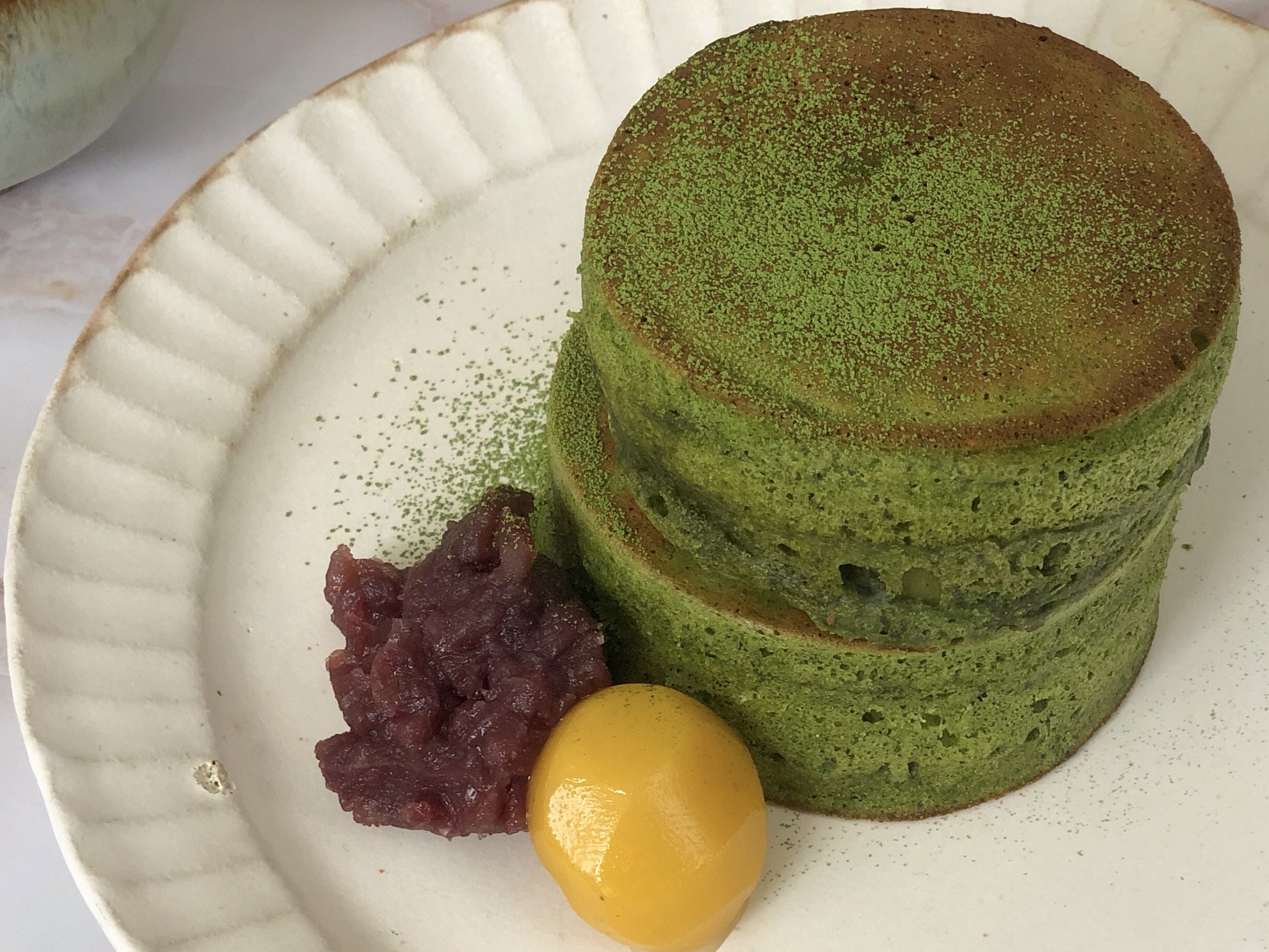 ホケミで簡単 冬の朝に食べたい 栗と抹茶のスフレパンケーキ 朝時間 Jp