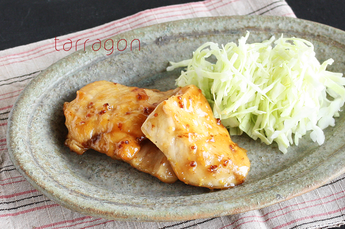 フライパン1つで簡単!冷めてもおいしい「鶏むね肉のマスタード照り焼き」♪