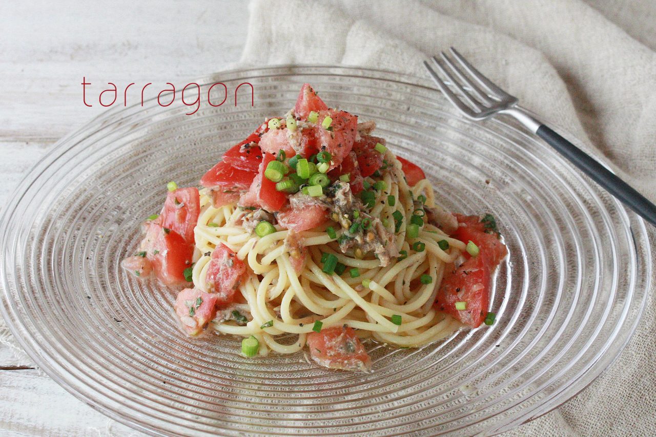 休日ブランチに 簡単混ぜるだけ さば缶とトマトの和風冷製パスタ 朝時間 Jp