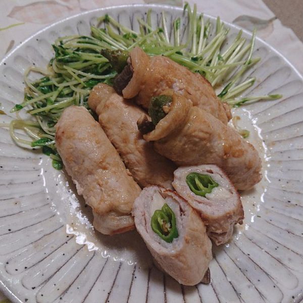 野菜ロールの生姜焼き　by:とまとママさん