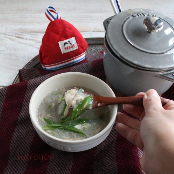 風邪予防に！5分でできちゃう「れんこんとネギのとろとろスープ」　by:タラゴン（奥津純子）さん