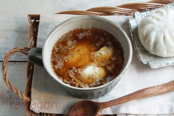 レンジで簡単朝ごはん！キャベツと豆腐の「まんぷく味噌スープ」byタラゴン（奥津純子）さん