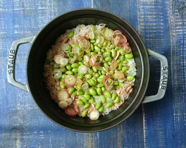 枝豆とツナの炊き込みごはん