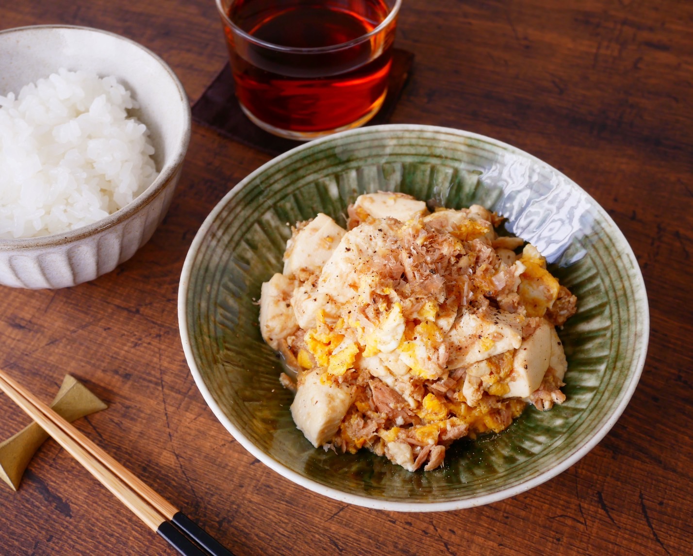 材料少しで簡単！ご飯が進む「ツナと豆腐のチャンプルー」