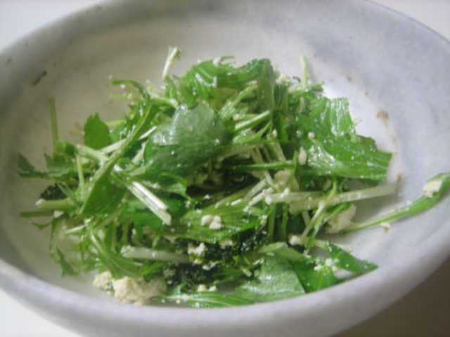水菜と三つ葉の白和えナムル