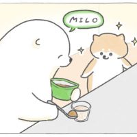 【四コマ漫画】vol.26「無限ミロ」｜おはよう！おしばと愉快な仲間たち