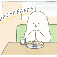 【四コマ漫画】vol.38「早起き朝ごはん」｜おはよう！おしばと愉快な仲間たち