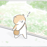 【四コマ漫画】vol.45「朝の散歩」｜おはよう！おしばと愉快な仲間たち
