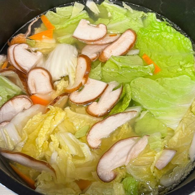 白菜の中華風かきたまスープ