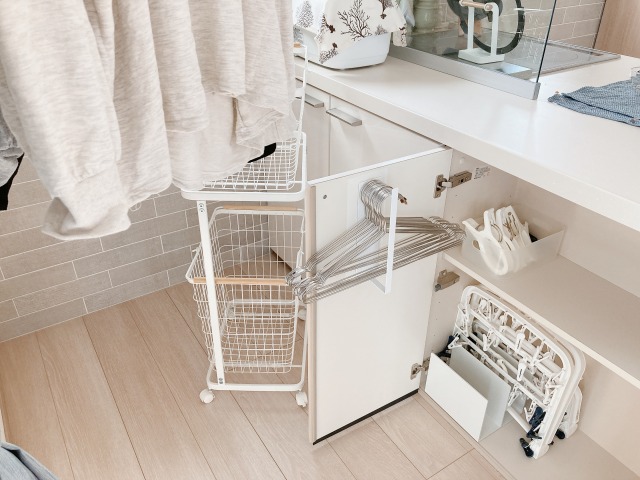キッチン背面収納‗洗濯物関連