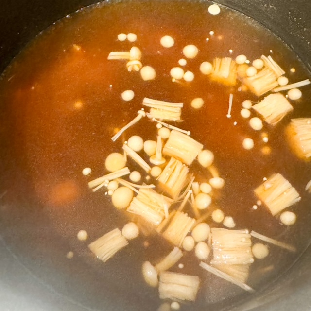 豆腐とえのきのサンラータン風スープ