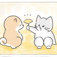 【四コマ漫画】vol.99「イチョウ」｜おはよう！おしばと愉快な仲間たち