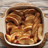 アップルクランベリーのオーブン焼きフレンチトースト