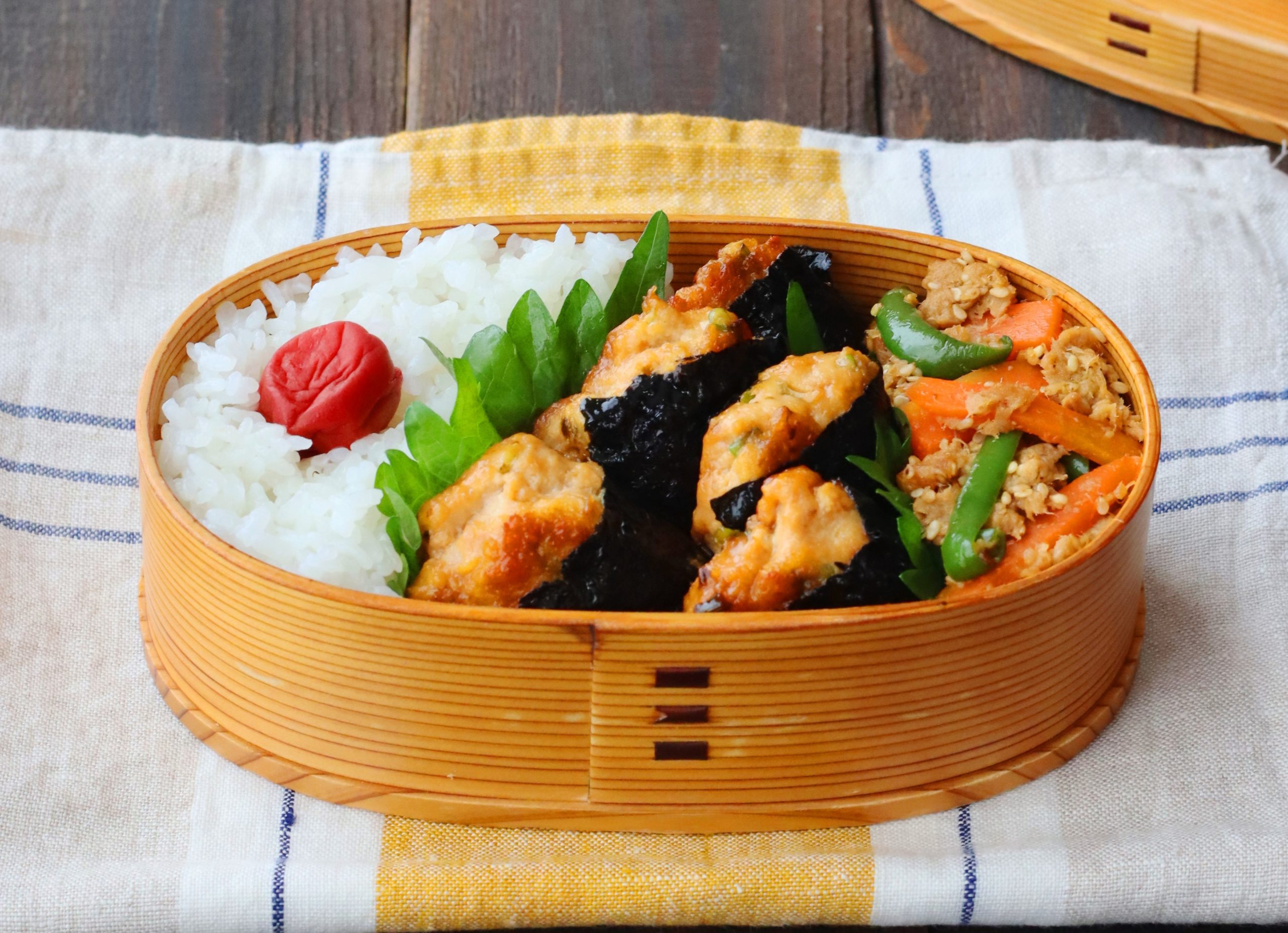 フライパン1つで簡単！「豆腐入り鶏つくね」「ピーマンと人参のツナ味噌」2品弁当