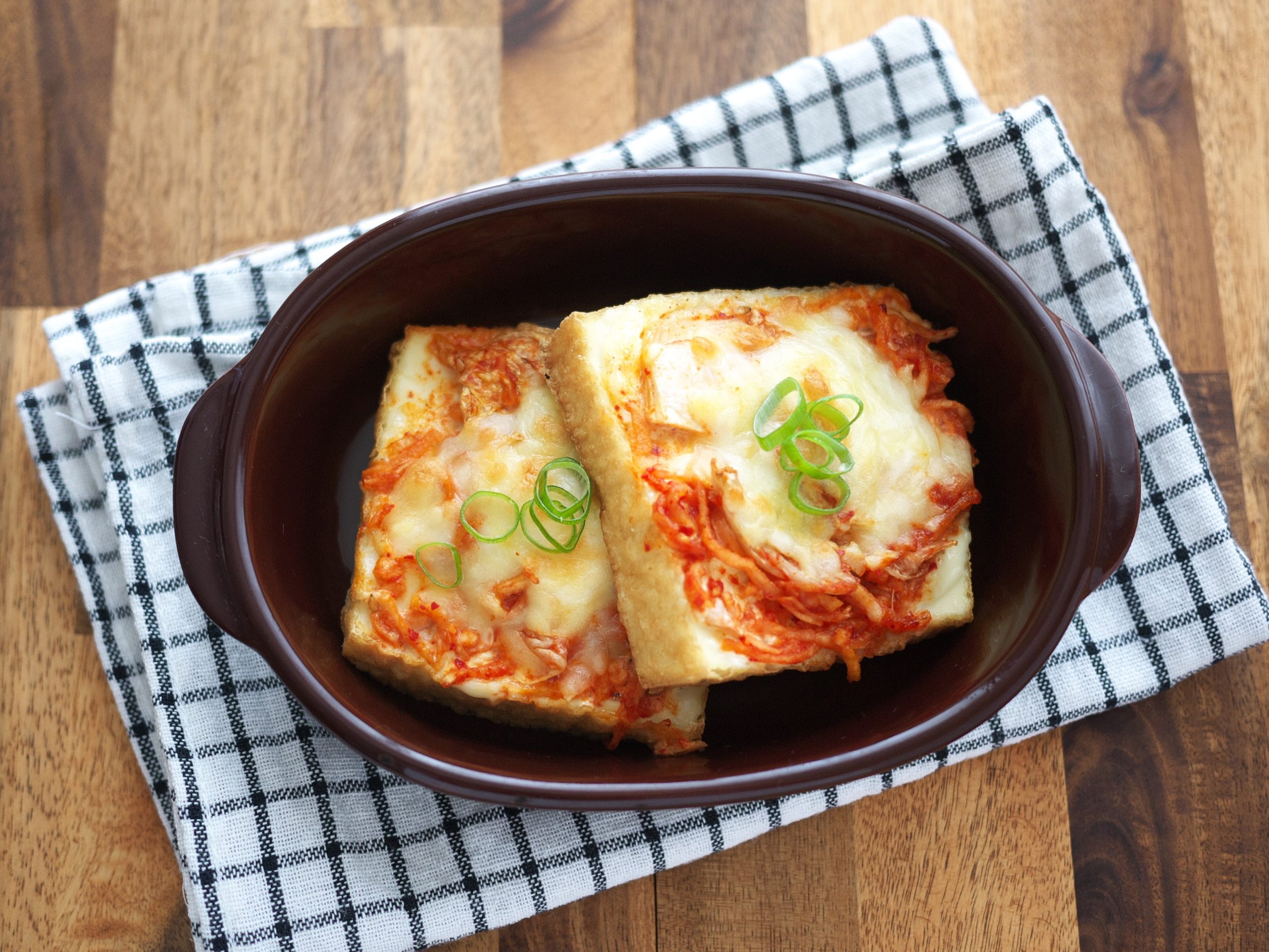 低糖質・高タンパク!簡単温活レシピ「厚揚げのキムチーズ焼き」