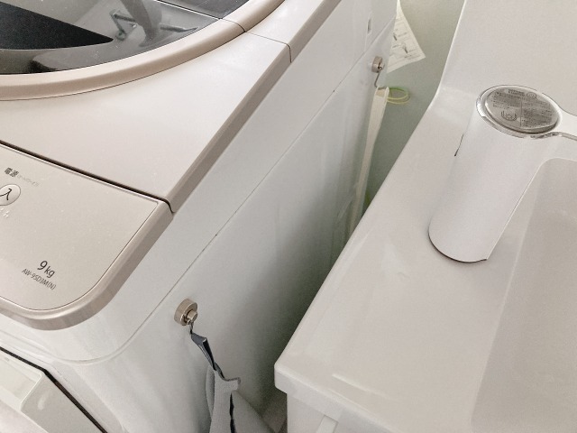 洗濯機 マグネット式収納