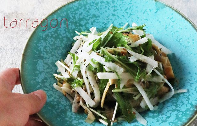 しゃきしゃき大根と水菜のサラダ