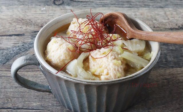 白菜と肉団子のあったかスープ