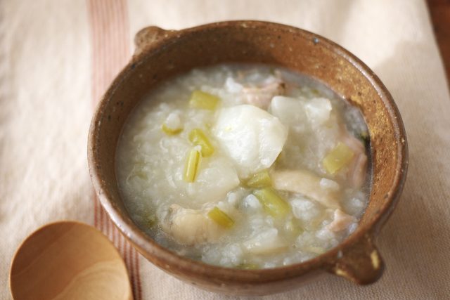 うまみたっぷり「かぶと鶏肉のお粥」