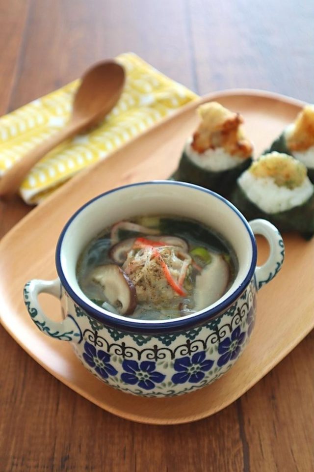 鶏生姜だんごの旨塩春雨スープ