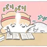 【四コマ漫画】vol.138「勉強」｜おはよう！おしばと愉快な仲間たち