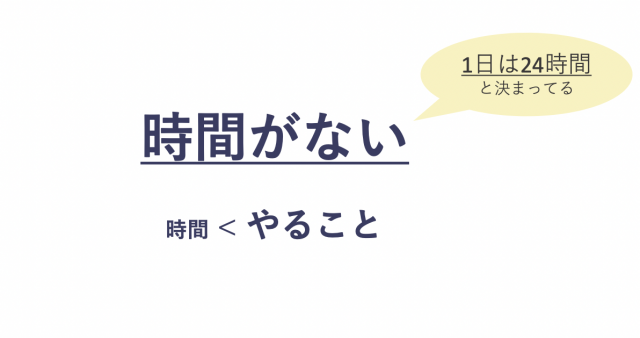 時間がないの真相