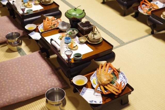和室に並ぶお膳