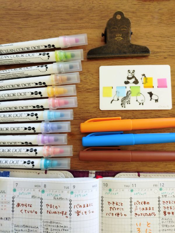 綺麗に並べられたペン