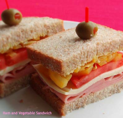 ハム&野菜サンドイッチ