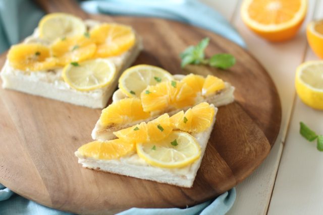 はちみつレモンのフルーツオープンサンド