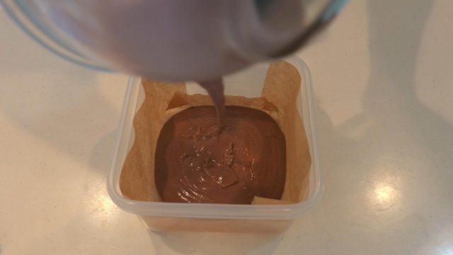 チョコ蒸しパンの生地