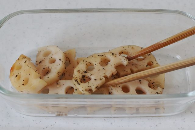 れんこんのレンジ煮