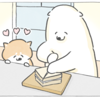 【四コマ漫画】とろけるクリームがたまらない♪夏の朝に食べたい「フルーツサンド」