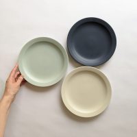 KANEAKI SAKAI POTTERY / 美濃焼 / flat 7plate 22cm【蔵出し品・訳あり】