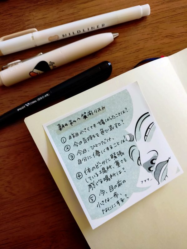 質問を書いた付箋