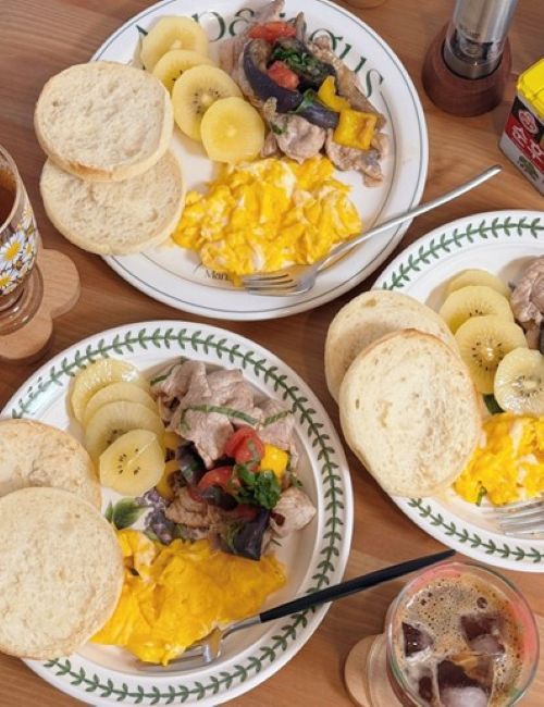 イングリッシュマフィンの朝ごはん