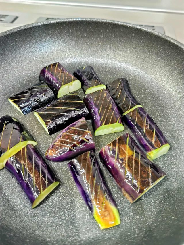 フライパンで作る冷凍ナス