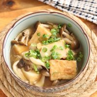 レンジで簡単！温活ダイエット「きのこの厚揚げあんかけ」