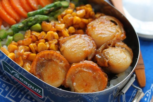 ホタテとコーンのバター照り焼き