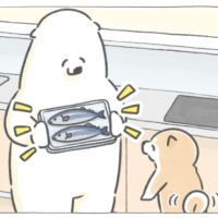 【四コマ漫画】秋のごちそう！大根おろしたっぷり「焼きさんま」の朝ごはん