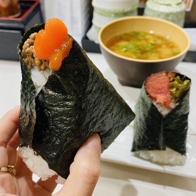 卵黄醤油漬＋肉そぼろ